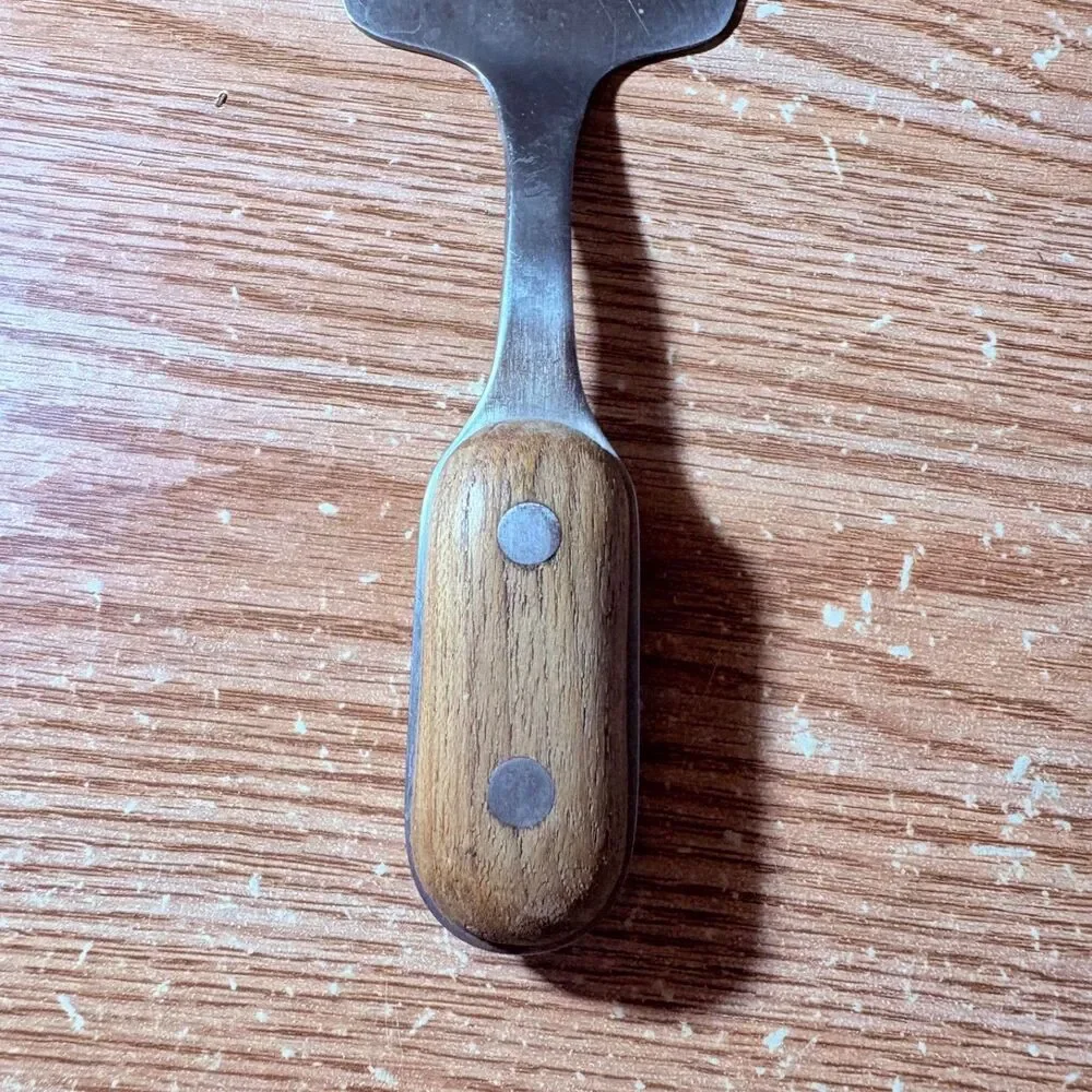 Dolphin Teak Wood Cheese Slicer Serving Piece Modern Mid Century Mod